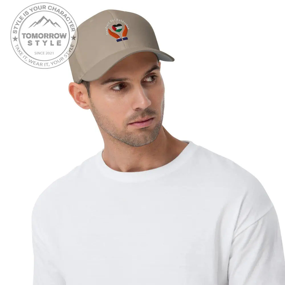 Bestickte Structured Twill Cap mit palästinensischer Flagge und "Freiheit für Palästine" - Tomorrow Style