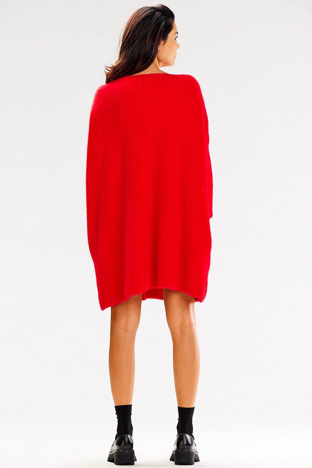 Oversized Langarmpullover mit Strickstoff und Sichtbarem Flor – Komfortabel und Trendy