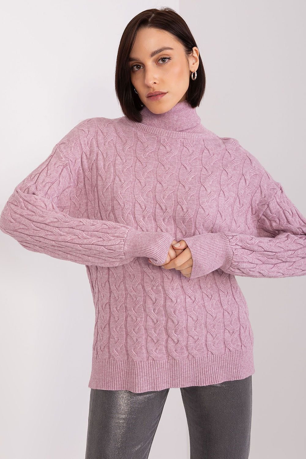 Bunt gemusterter Rollkragenpullover im Karomuster – Vielseitig und Charmant für Jeden Tag