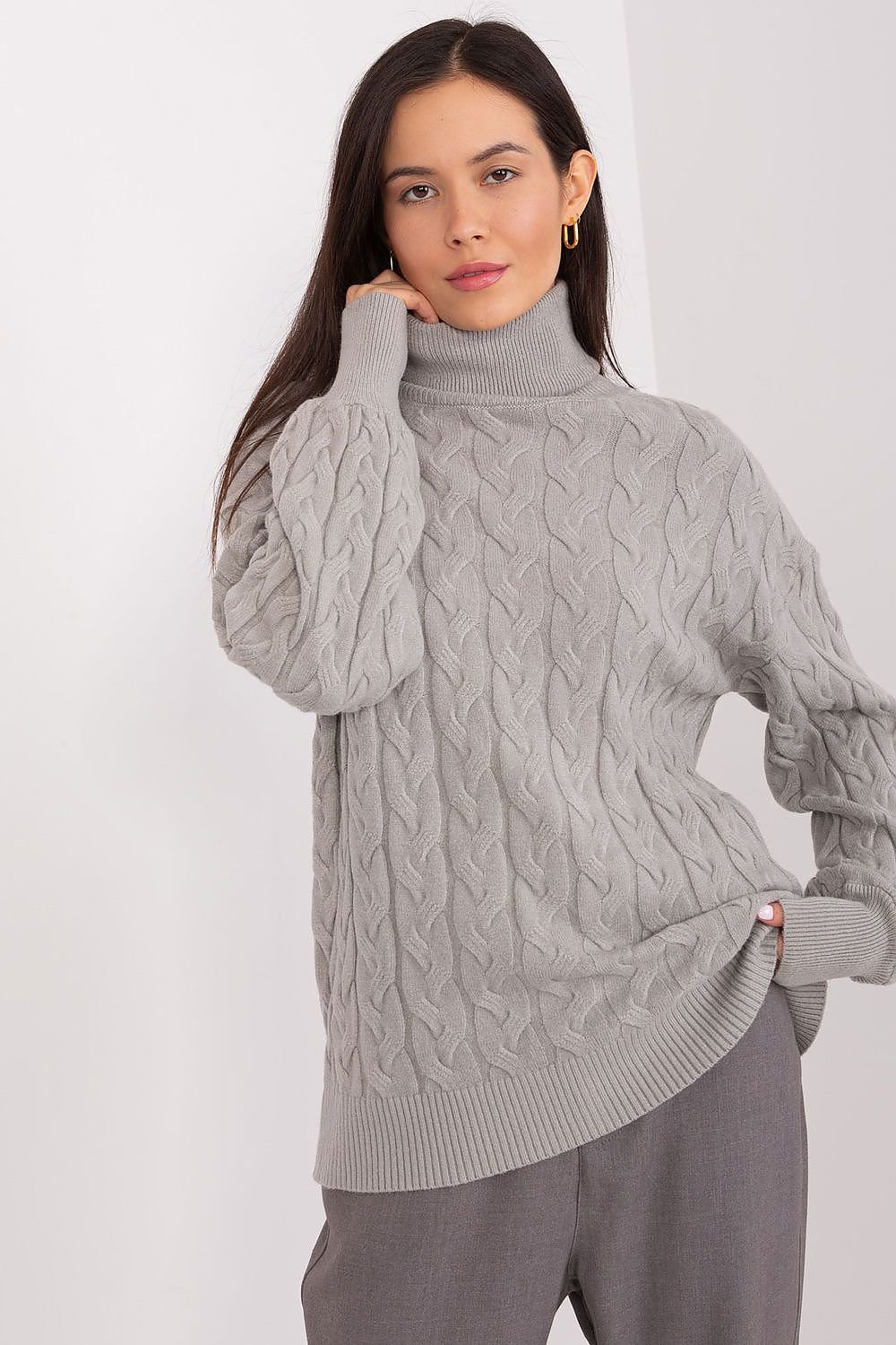 Bunt gemusterter Rollkragenpullover im Karomuster – Vielseitig und Charmant für Jeden Tag