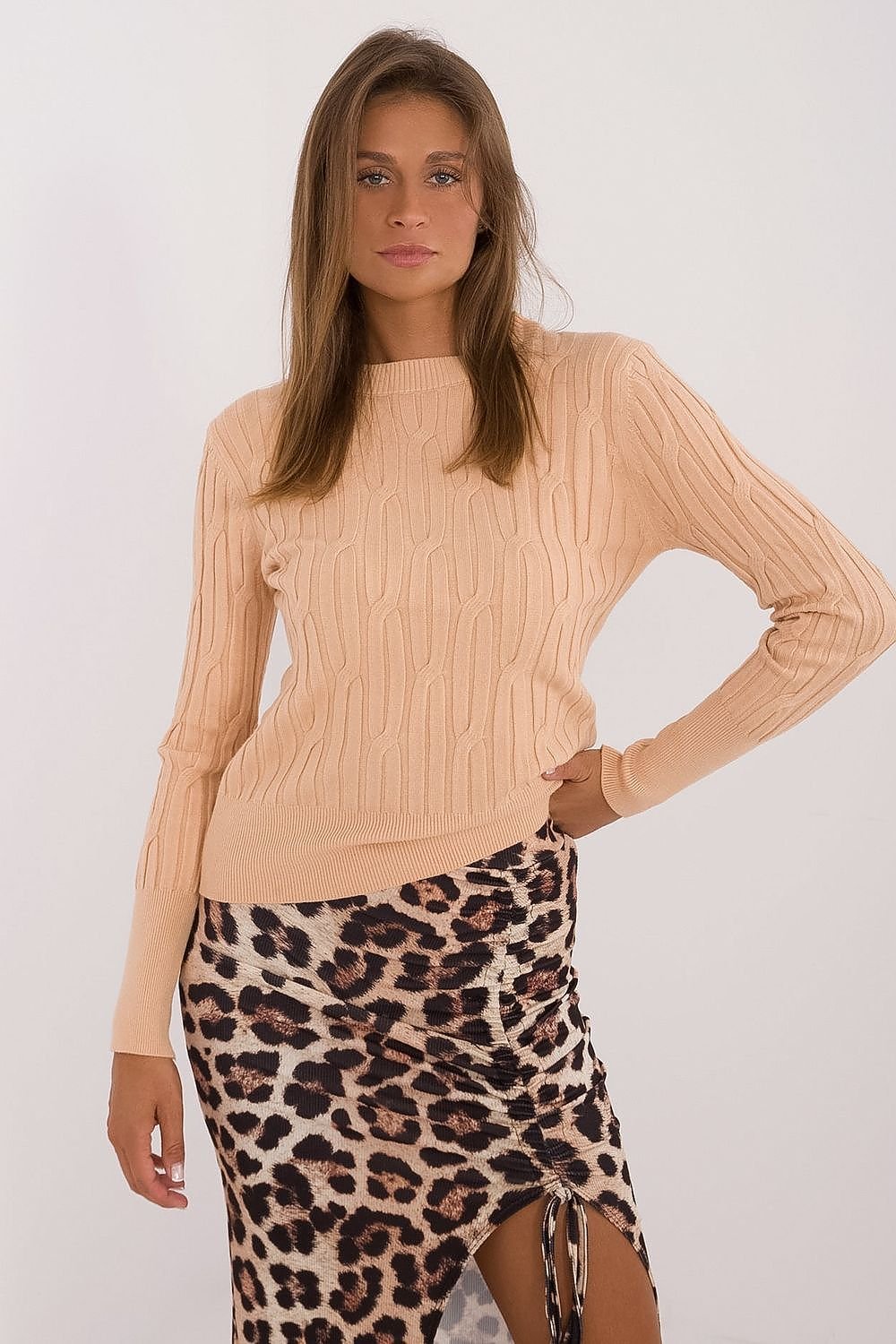 Vielseitiger Damen-Casual-Pullover mit Rundhalsausschnitt und langer Ärmeln