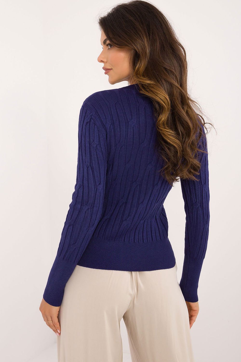 Vielseitiger Damen-Casual-Pullover mit Rundhalsausschnitt und langer Ärmeln
