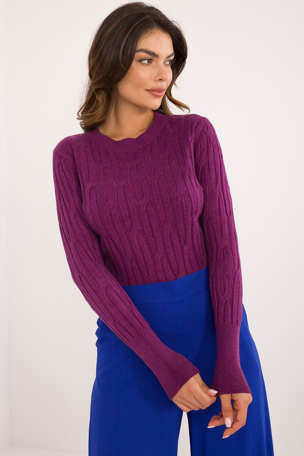 Vielseitiger Damen-Casual-Pullover mit Rundhalsausschnitt und langer Ärmeln