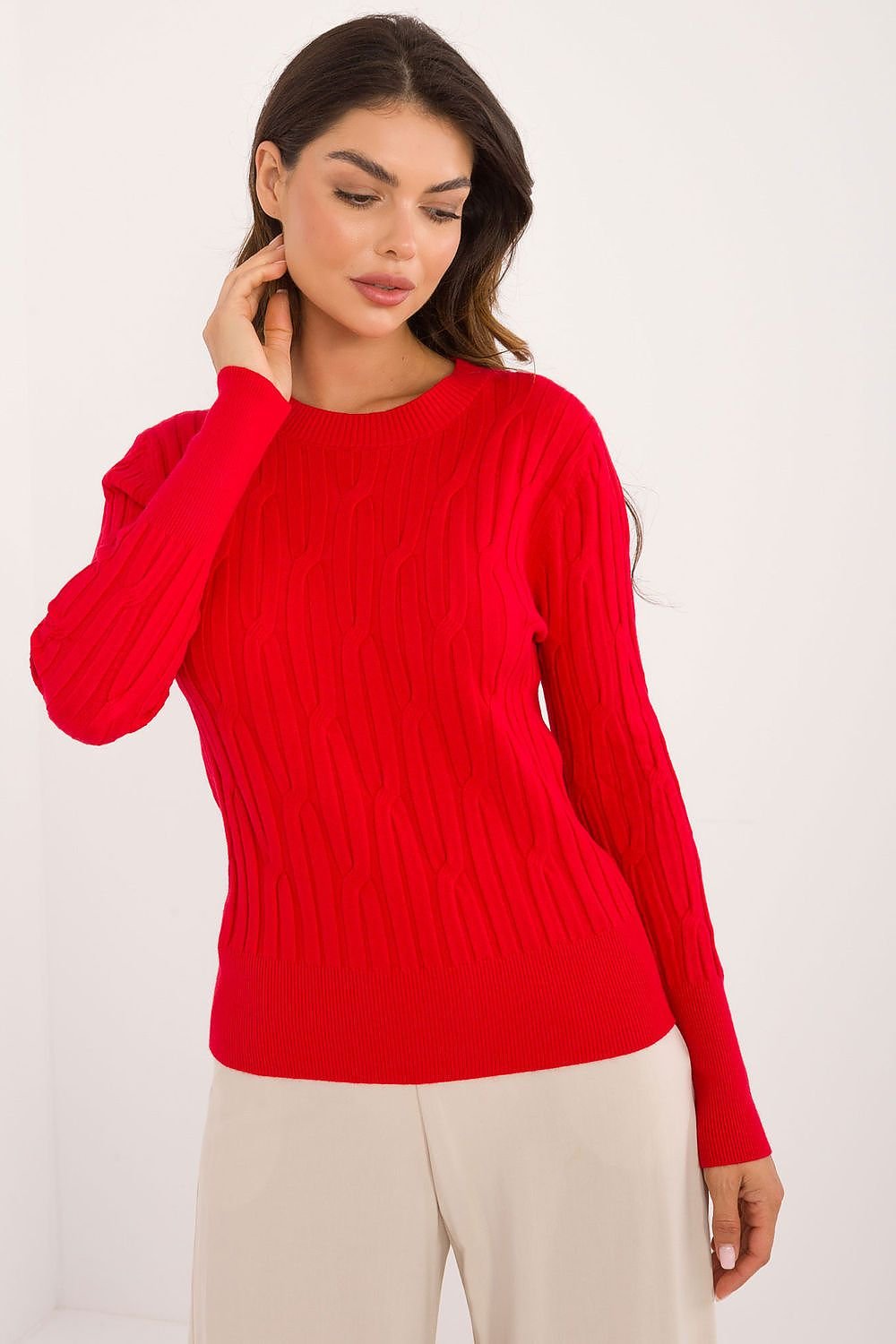 Vielseitiger Damen-Casual-Pullover mit Rundhalsausschnitt und langer Ärmeln
