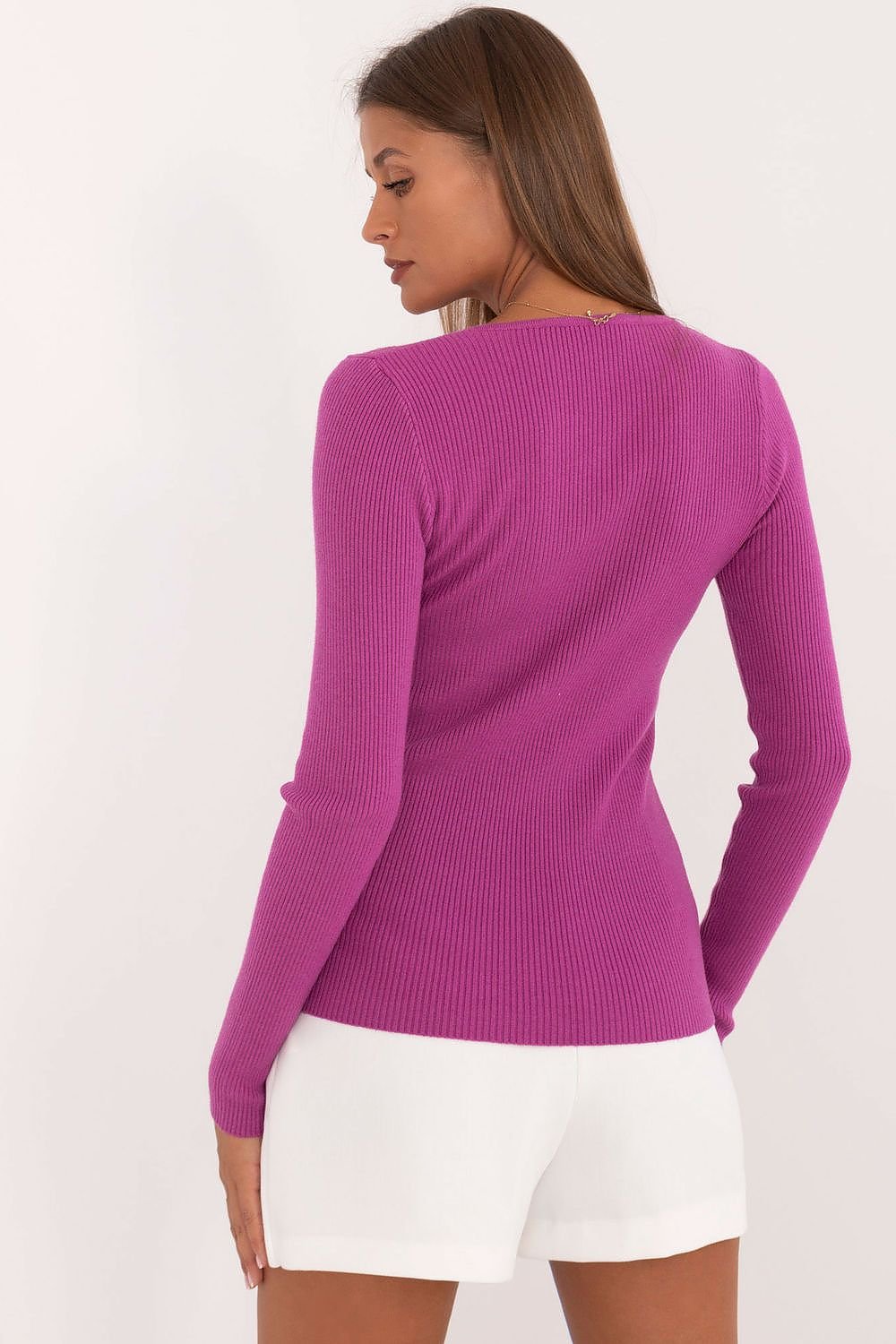 Lässiger Damenpullover mit dekorativen Knöpfen und klassischem Design – Ideal für Alltag und Büro