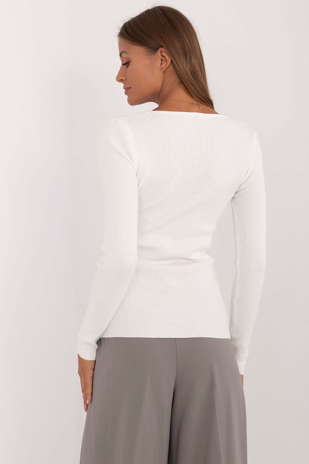 Lässiger Damenpullover mit dekorativen Knöpfen und klassischem Design – Ideal für Alltag und Büro