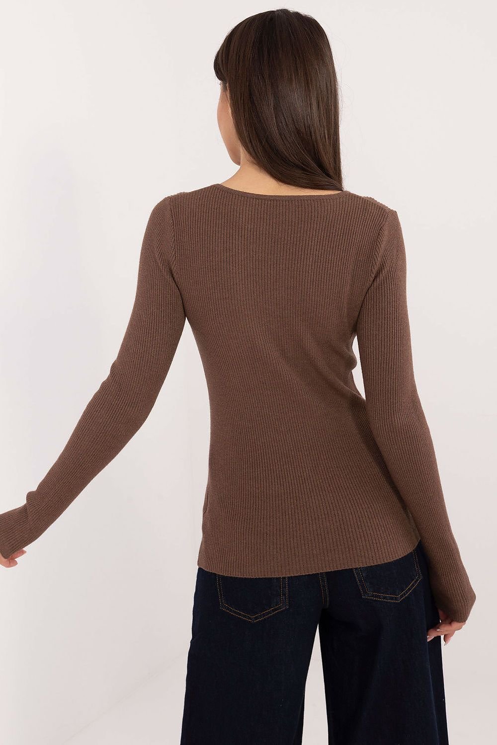 Lässiger Damenpullover mit dekorativen Knöpfen und klassischem Design – Ideal für Alltag und Büro