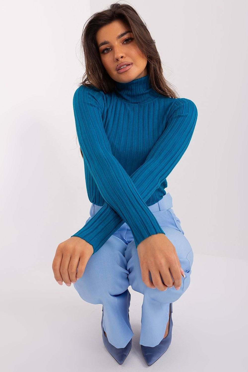 Klassischer Rollkragenpullover aus Weicher Viskose