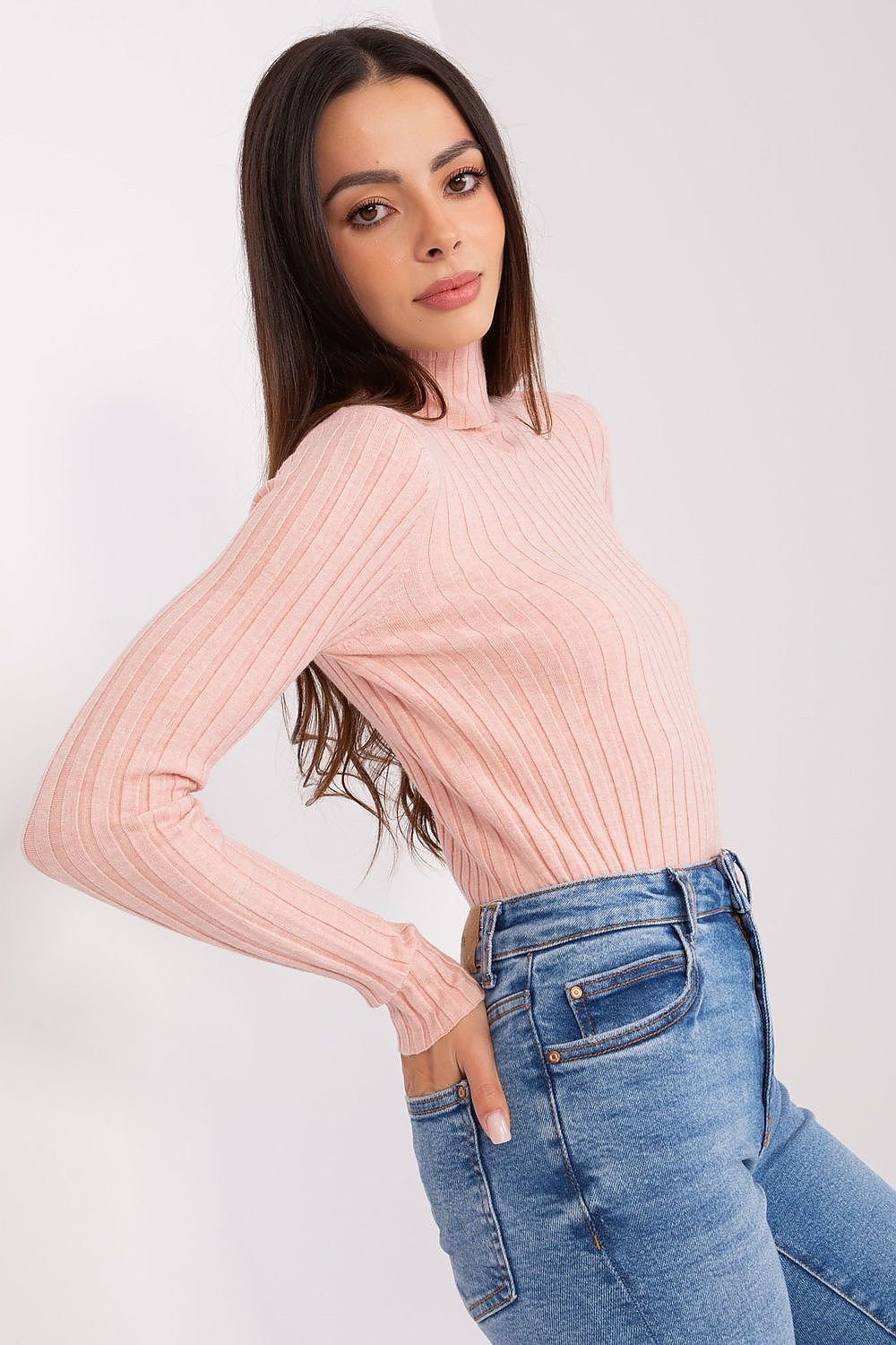 Klassischer Rollkragenpullover aus Weicher Viskose