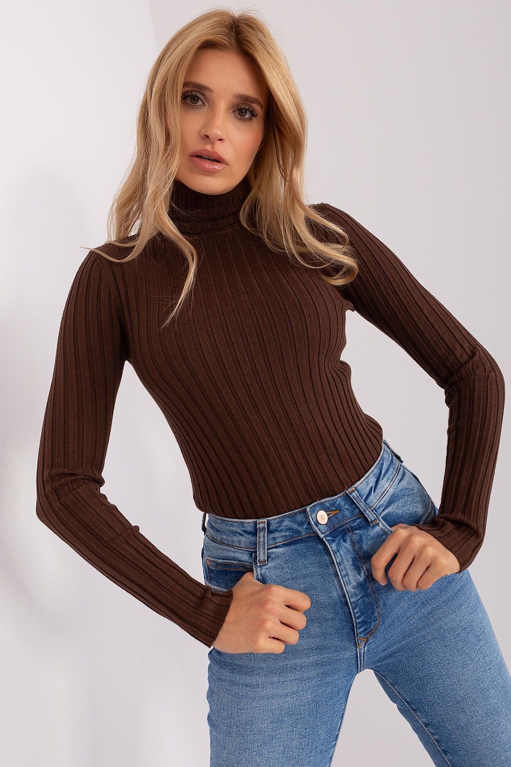 Klassischer Rollkragenpullover aus Weicher Viskose