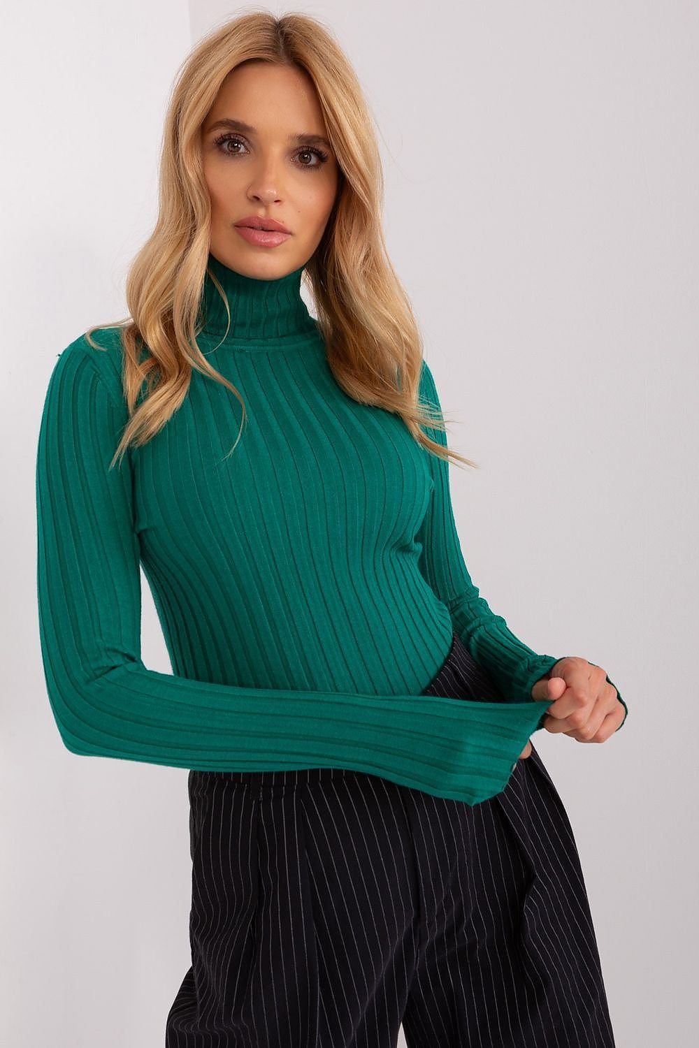 Klassischer Rollkragenpullover aus Weicher Viskose