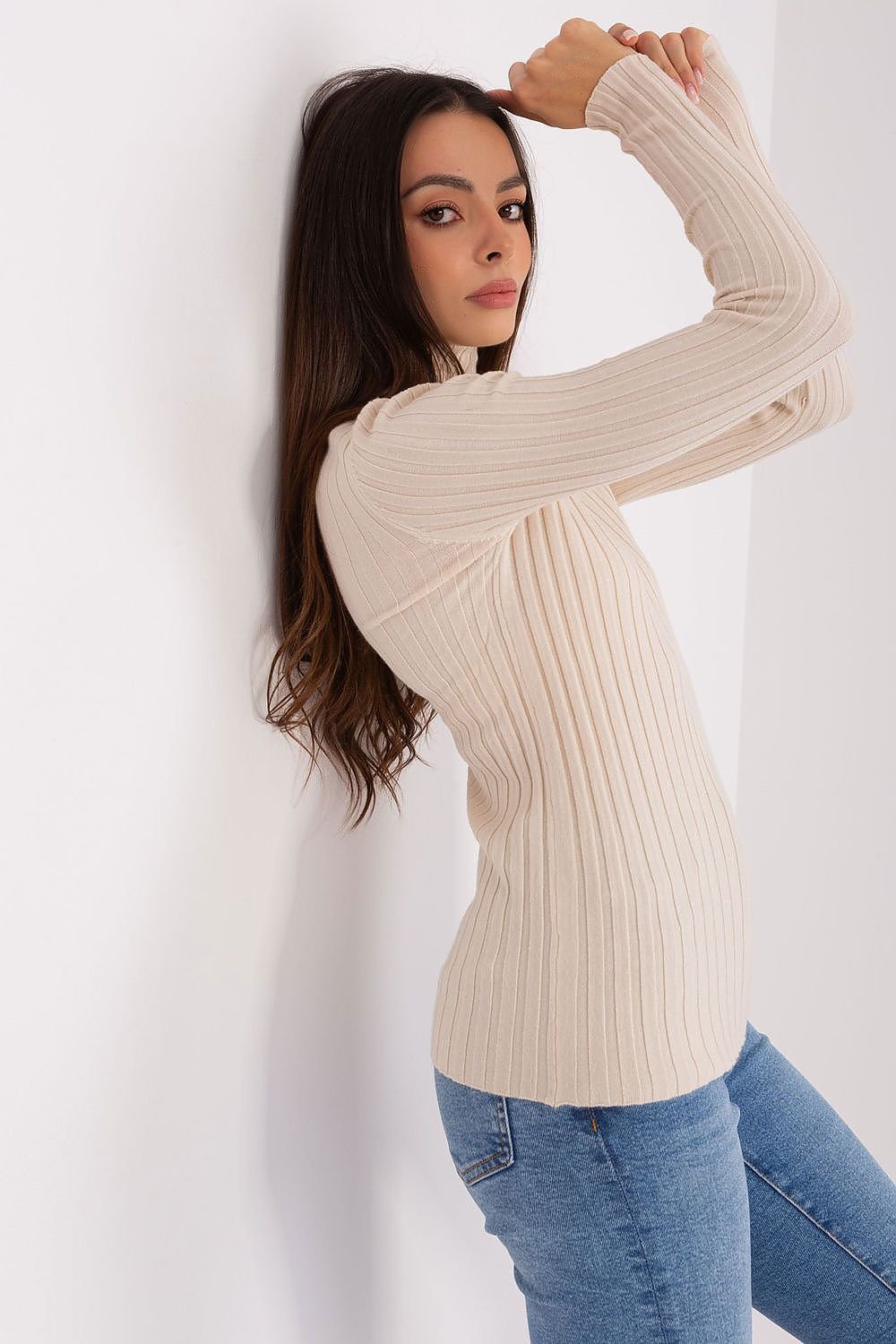 Klassischer Rollkragenpullover aus Weicher Viskose