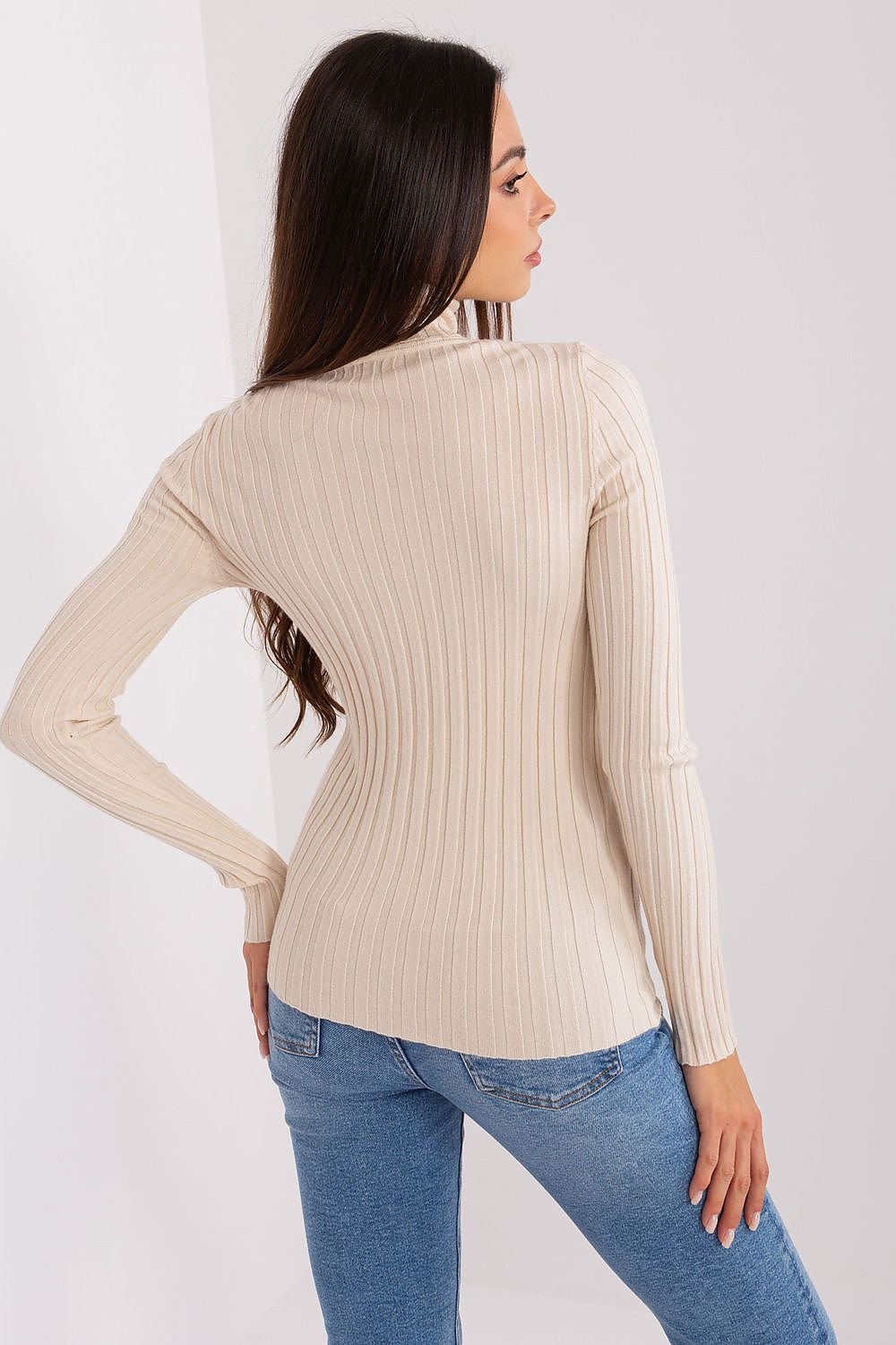 Klassischer Rollkragenpullover aus Weicher Viskose
