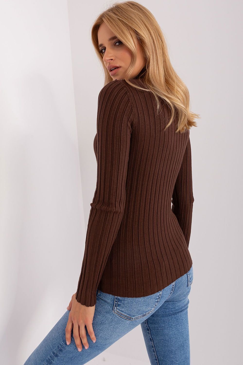 Klassischer Rollkragenpullover aus Weicher Viskose