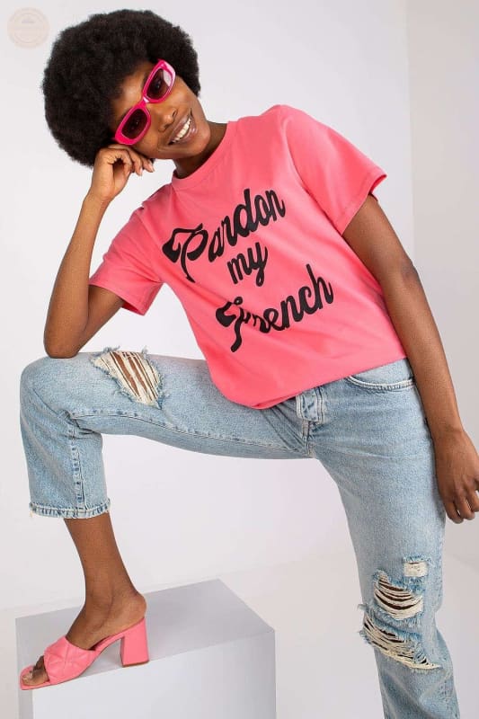 Fashionista Damen T-Shirt: Dekorative Aufschrift auf der Vorderseite! - Tomorrow Style
