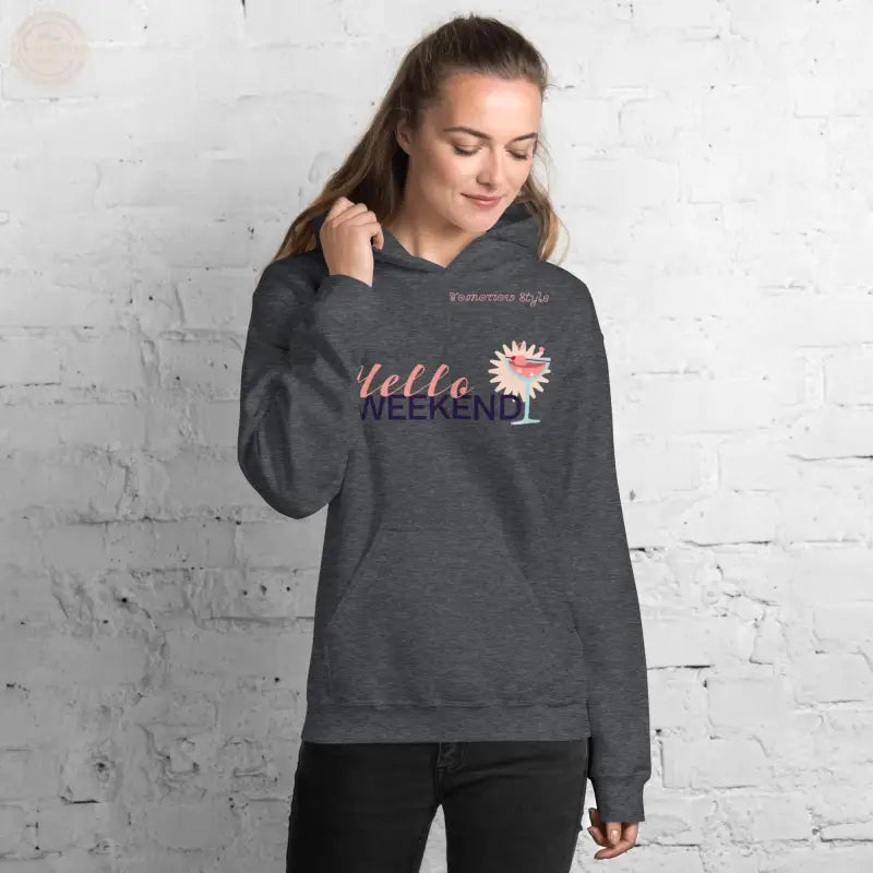 Damen Hoodie - Dunkles Heather / S