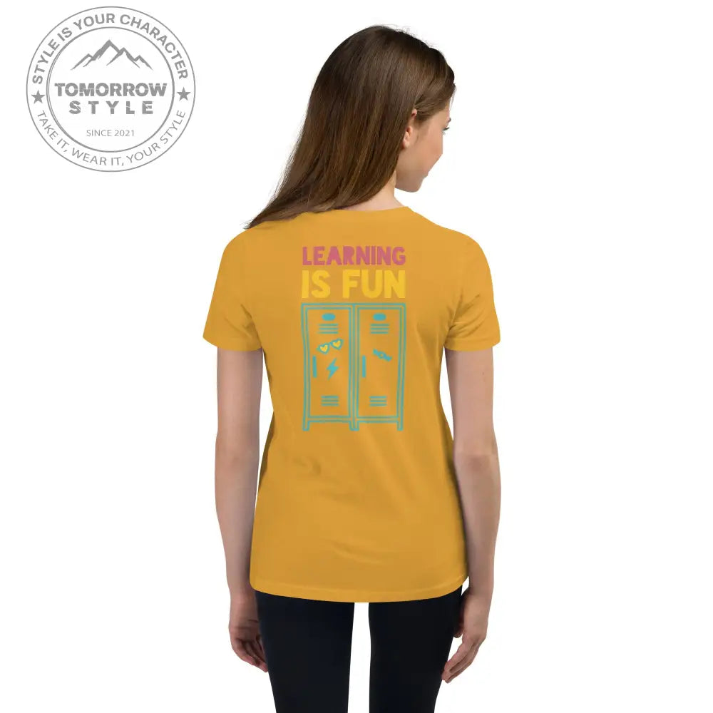 Mädchen Kurzarm T-Shirt mit Schulmotiv - Tomorrow Style