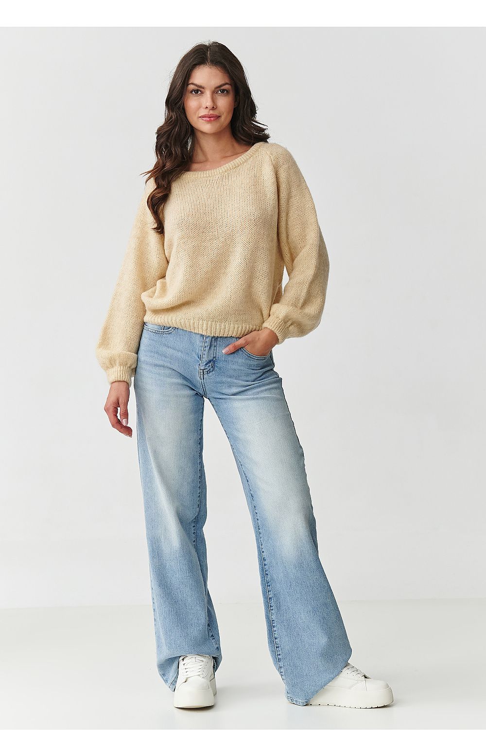 Pullover model 217390 Makadamia