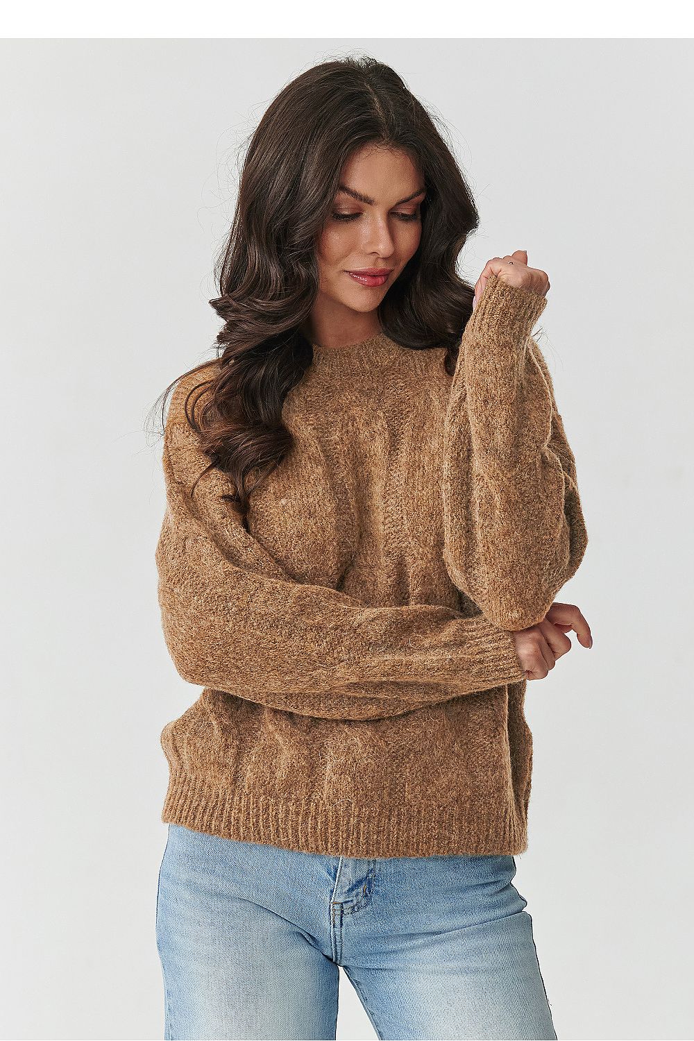 Pullover model 217357 Makadamia