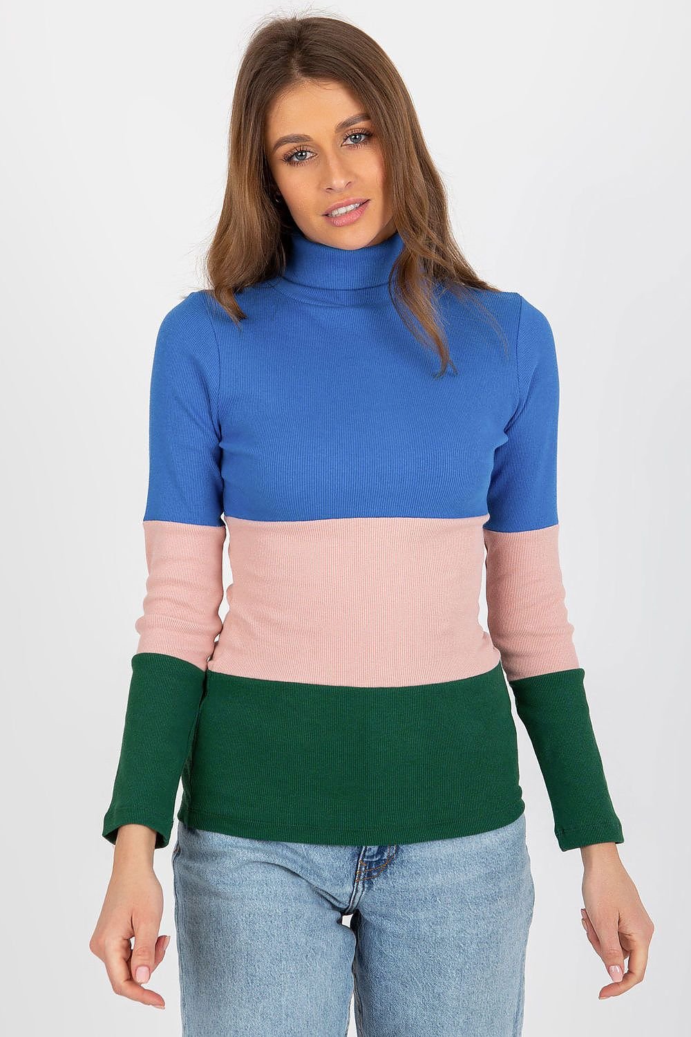 Klassischer Ripp-Pullover: Damenmode in drei Farben