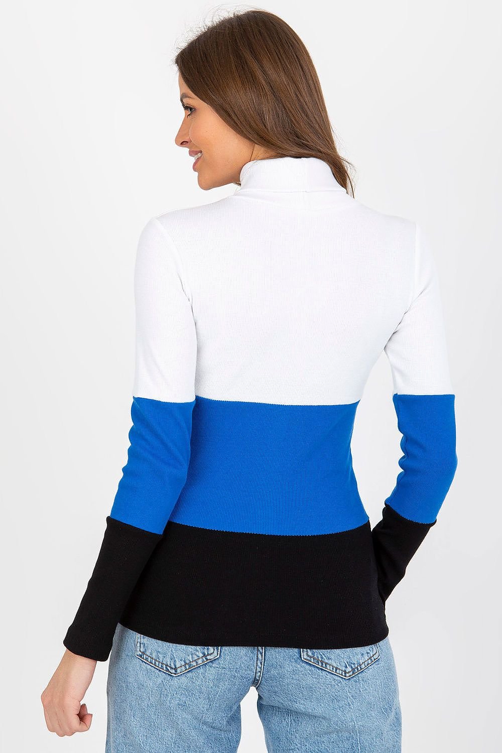 Klassischer Ripp-Pullover: Damenmode in drei Farben