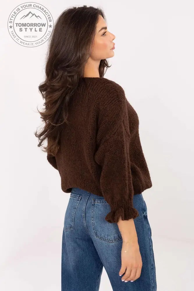 Stilvoller Damenpullover mit Rüschenärmeln - Tomorrow Style