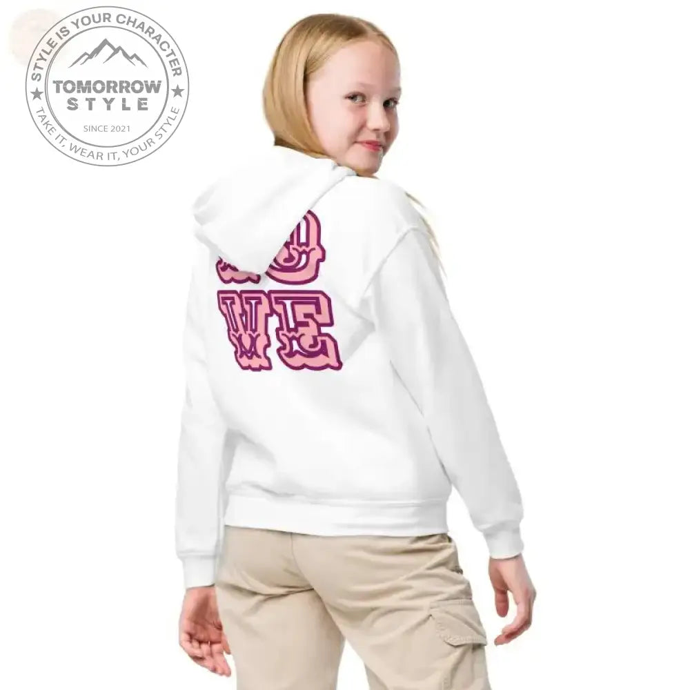 Strapazierfähiger und gemütlicher Kapuzenpullover aus Mischgewebe für aktive Mädchen - Tomorrow Style