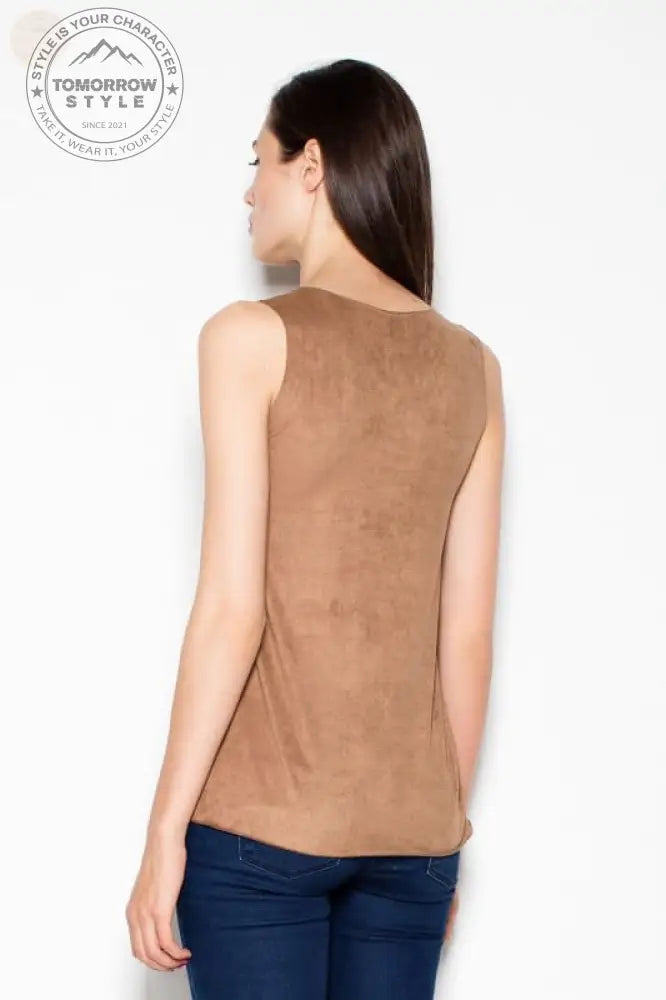 Stylische Schulterbluse aus Wildleder – perfekt für den Alltag! - Tomorrow Style