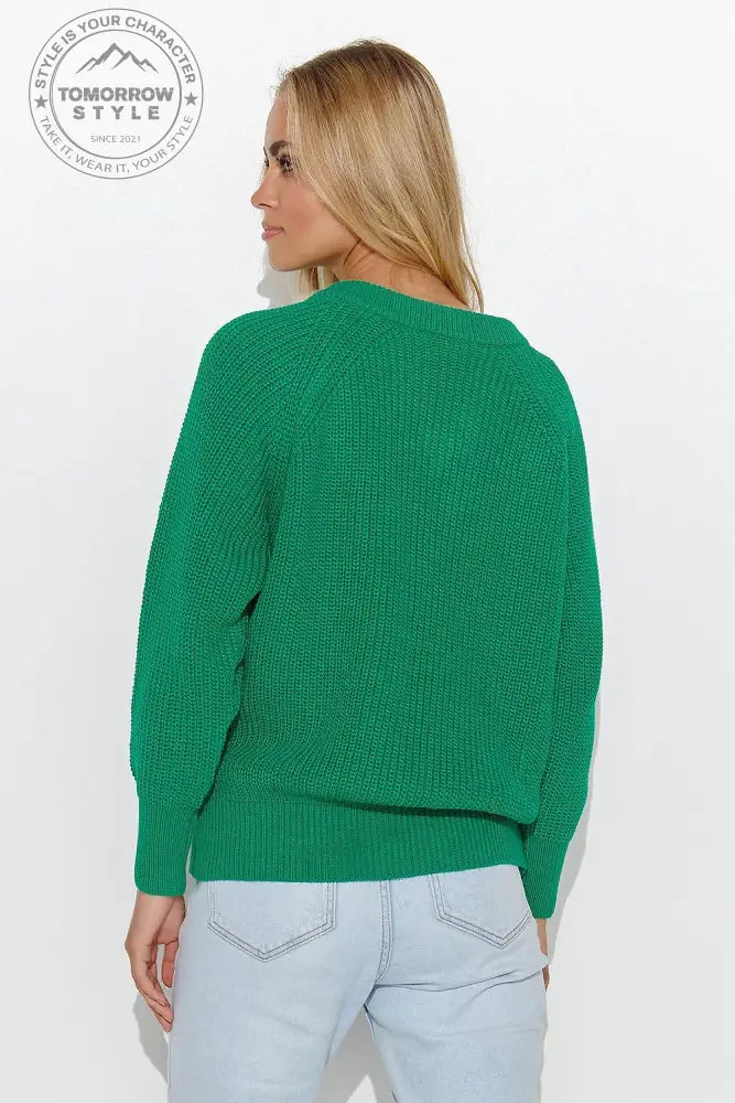 Unifarbenes Must-Have: Damenpullover mit Herzausschnitt - Tomorrow Style