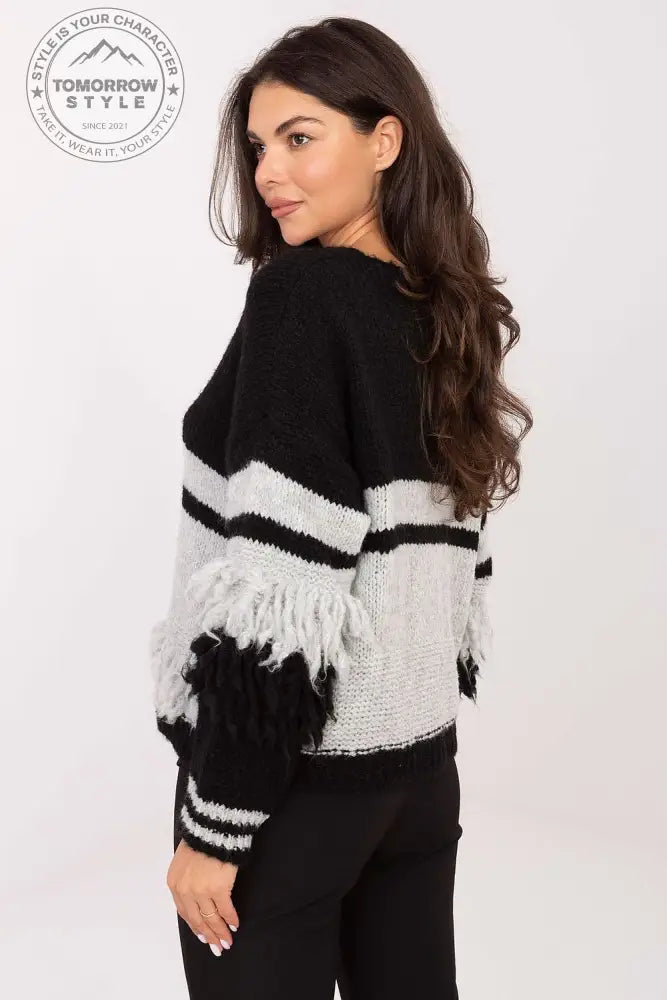 Zweifarbige Trendstrickjacke - Tomorrow Style