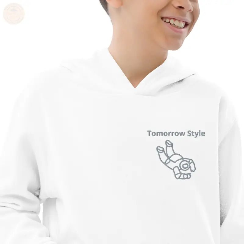 Abenteuerlustiger Bestickter Vlies - Hoodie für Jungen - Tomorrow Style