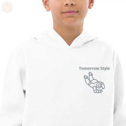 Abenteuerlustiger Bestickter Vlies - Hoodie für Jungen - Tomorrow Style