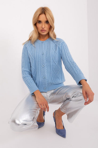 Stylisher Rundhals-Cardigan mit Knopfdetails