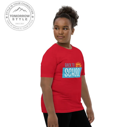 Back to School - Spaß auf allen Kurzarm - Trails!“ Mädchen T-Shirt mit coolem Motiv - Tomorrow Style