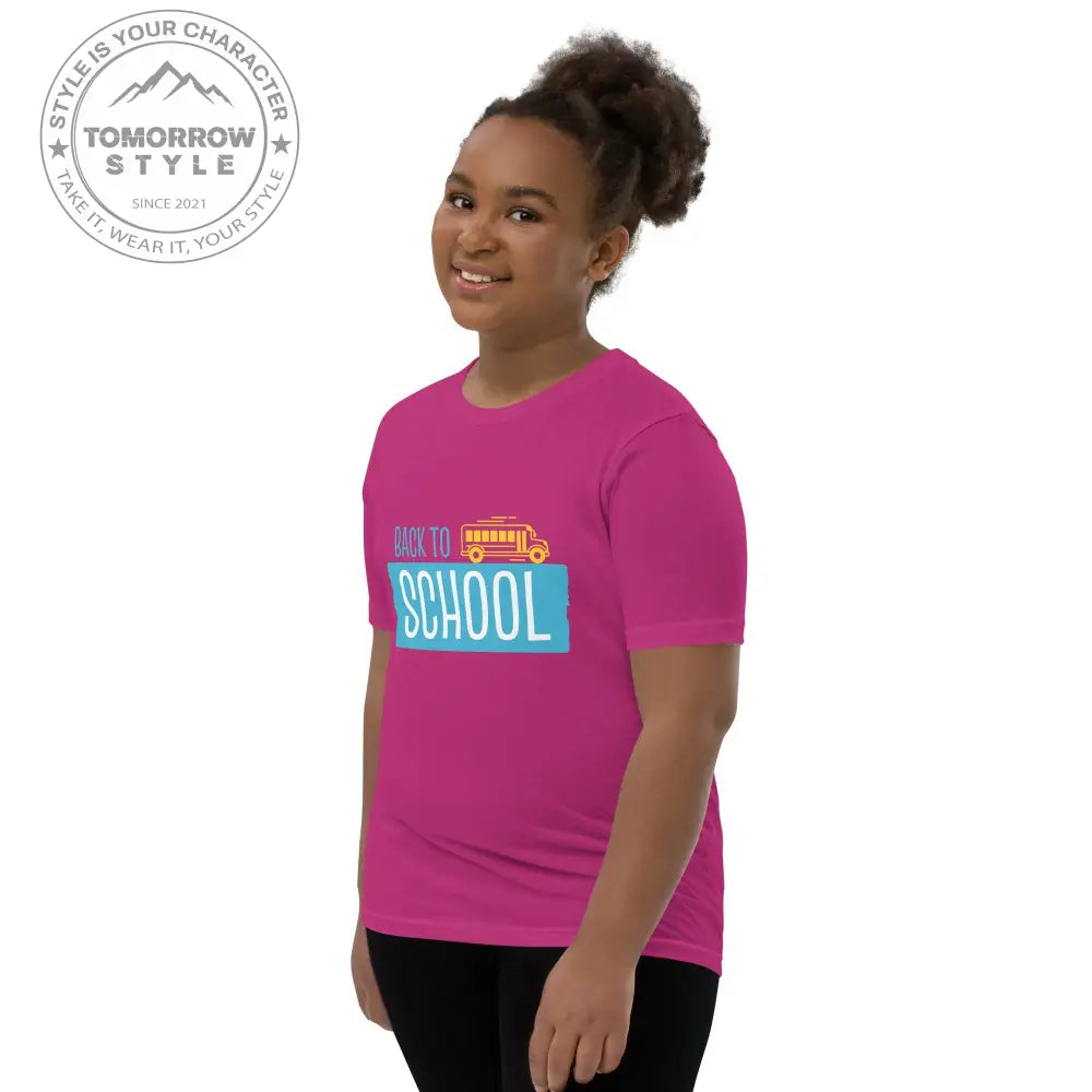 Back to School - Spaß auf allen Kurzarm - Trails!“ Mädchen T-Shirt mit coolem Motiv - Tomorrow Style