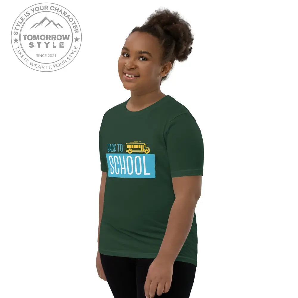 Back to School - Spaß auf allen Kurzarm - Trails!“ Mädchen T-Shirt mit coolem Motiv - Tomorrow Style