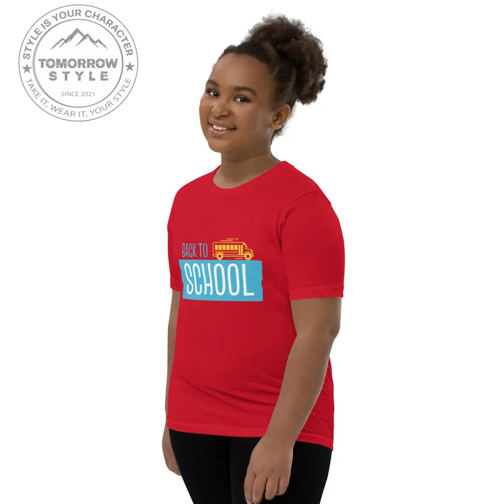 Back to School - Spaß auf allen Kurzarm - Trails!“ Mädchen T-Shirt mit coolem Motiv - Tomorrow Style