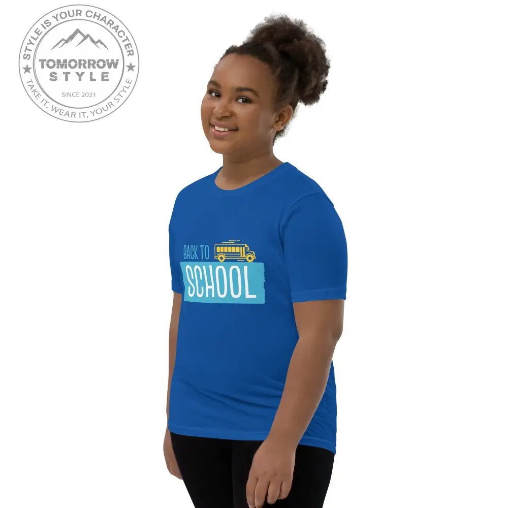 Back to School - Spaß auf allen Kurzarm - Trails!“ Mädchen T-Shirt mit coolem Motiv - Tomorrow Style