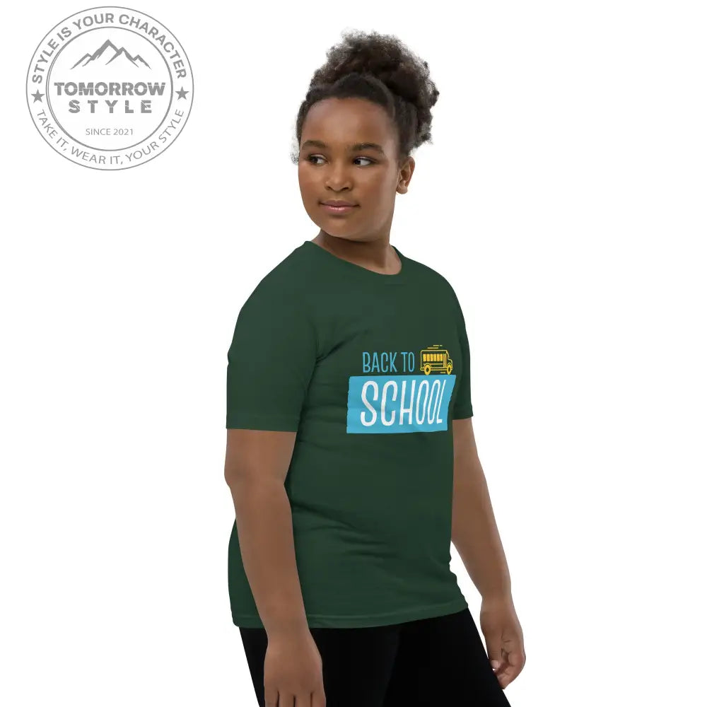 Back to School - Spaß auf allen Kurzarm - Trails!“ Mädchen T-Shirt mit coolem Motiv - Tomorrow Style