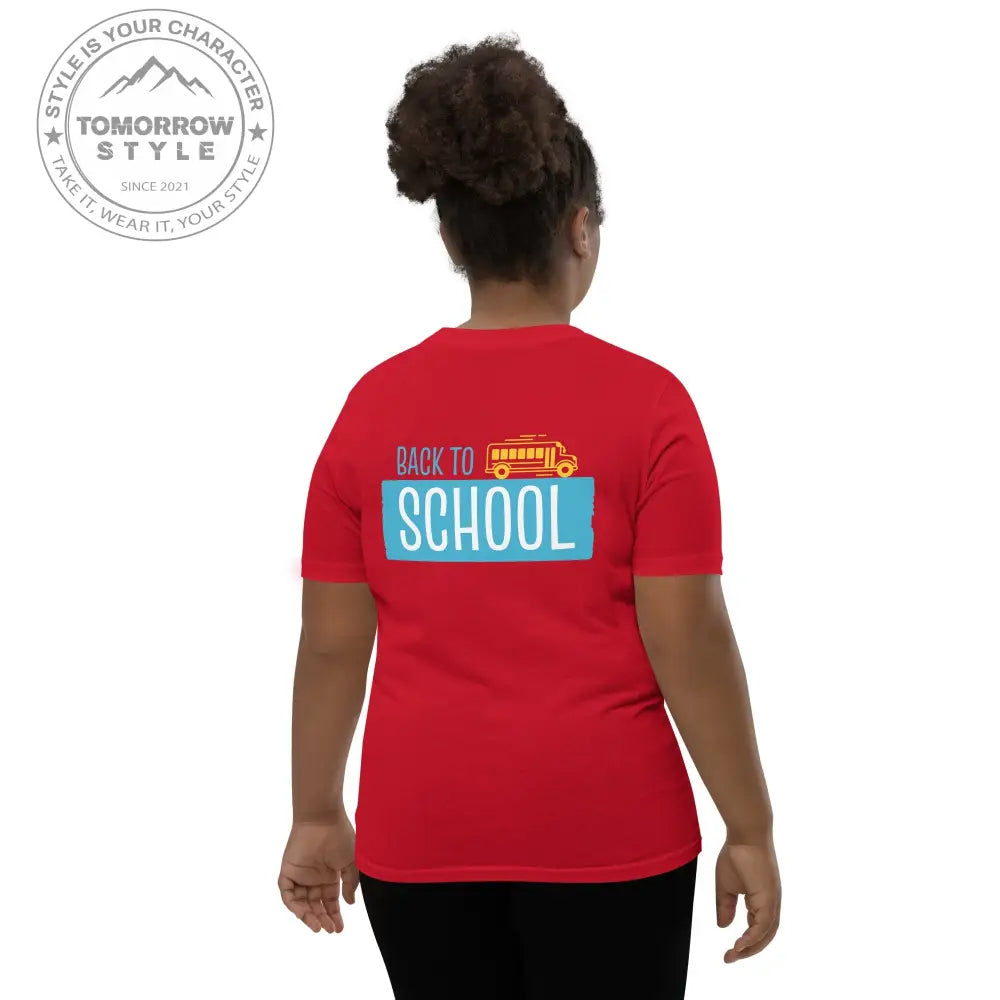 Back to School - Spaß auf allen Kurzarm - Trails!“ Mädchen T-Shirt mit coolem Motiv - Tomorrow Style