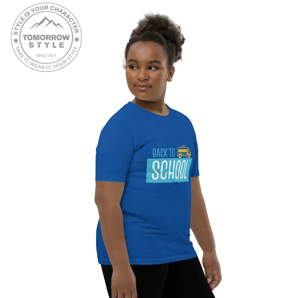 Back to School - Spaß auf allen Kurzarm - Trails!“ Mädchen T-Shirt mit coolem Motiv - Tomorrow Style