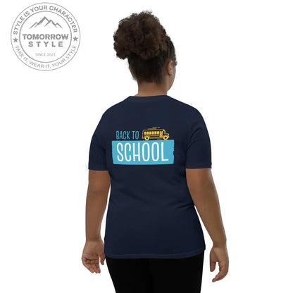 Back to School - Spaß auf allen Kurzarm - Trails!“ Mädchen T-Shirt mit coolem Motiv - Tomorrow Style