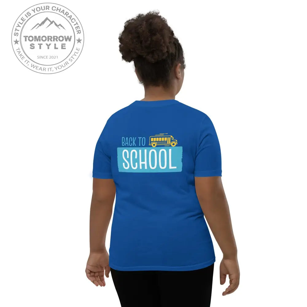 Back to School - Spaß auf allen Kurzarm - Trails!“ Mädchen T-Shirt mit coolem Motiv - Tomorrow Style