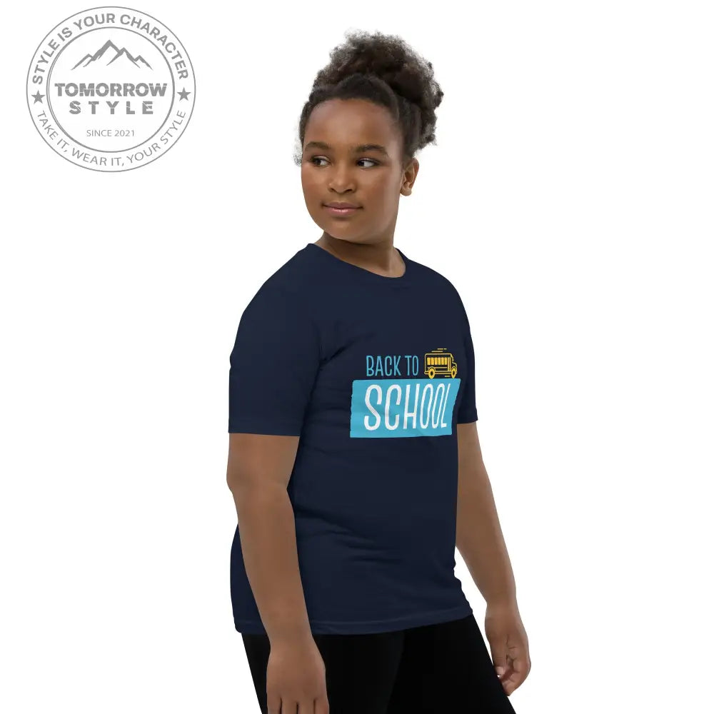 Back to School - Spaß auf allen Kurzarm - Trails!“ Mädchen T-Shirt mit coolem Motiv - Tomorrow Style