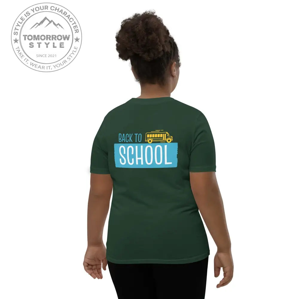 Back to School - Spaß auf allen Kurzarm - Trails!“ Mädchen T-Shirt mit coolem Motiv - Tomorrow Style
