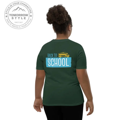 Back to School - Spaß auf allen Kurzarm - Trails!“ Mädchen T-Shirt mit coolem Motiv - Tomorrow Style