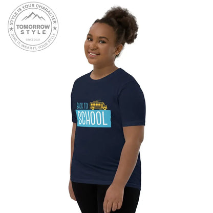 Back to School - Spaß auf allen Kurzarm - Trails!“ Mädchen T-Shirt mit coolem Motiv - Tomorrow Style