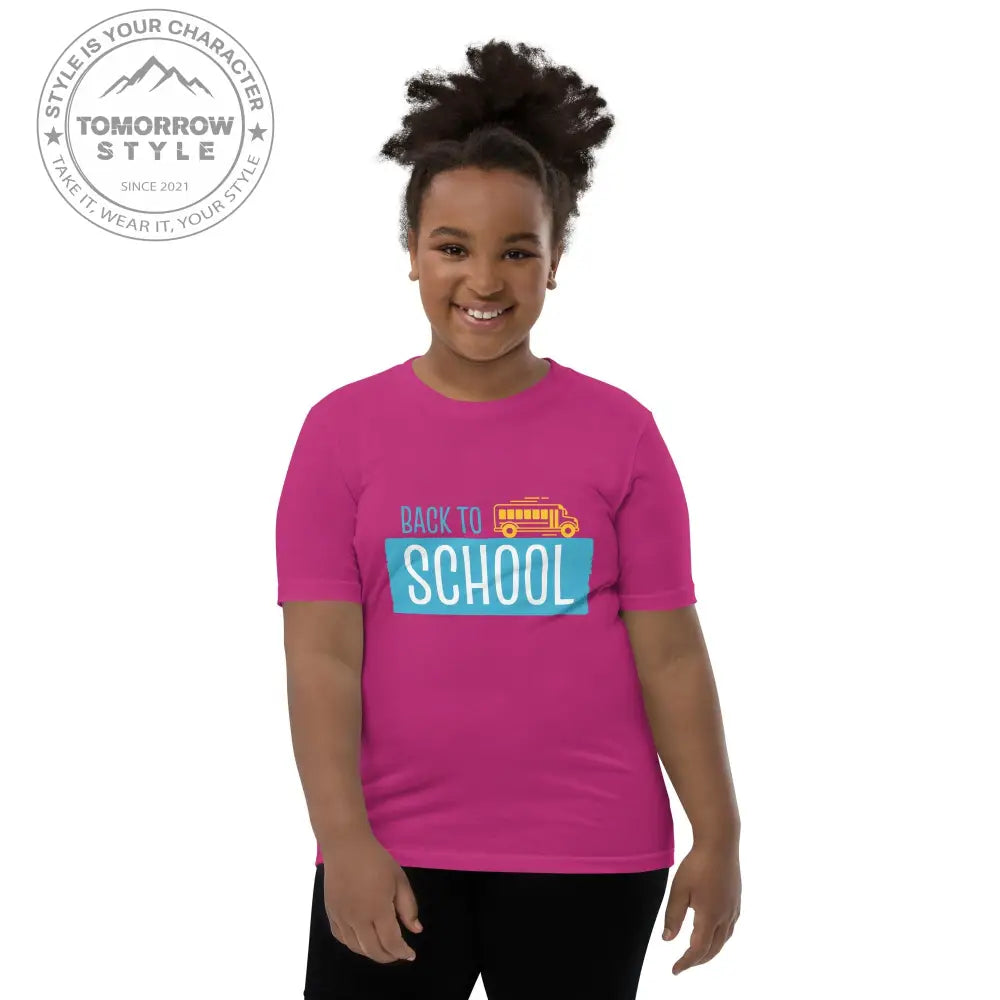 Back to School - Spaß auf allen Kurzarm - Trails!“ Mädchen T-Shirt mit coolem Motiv - Tomorrow Style