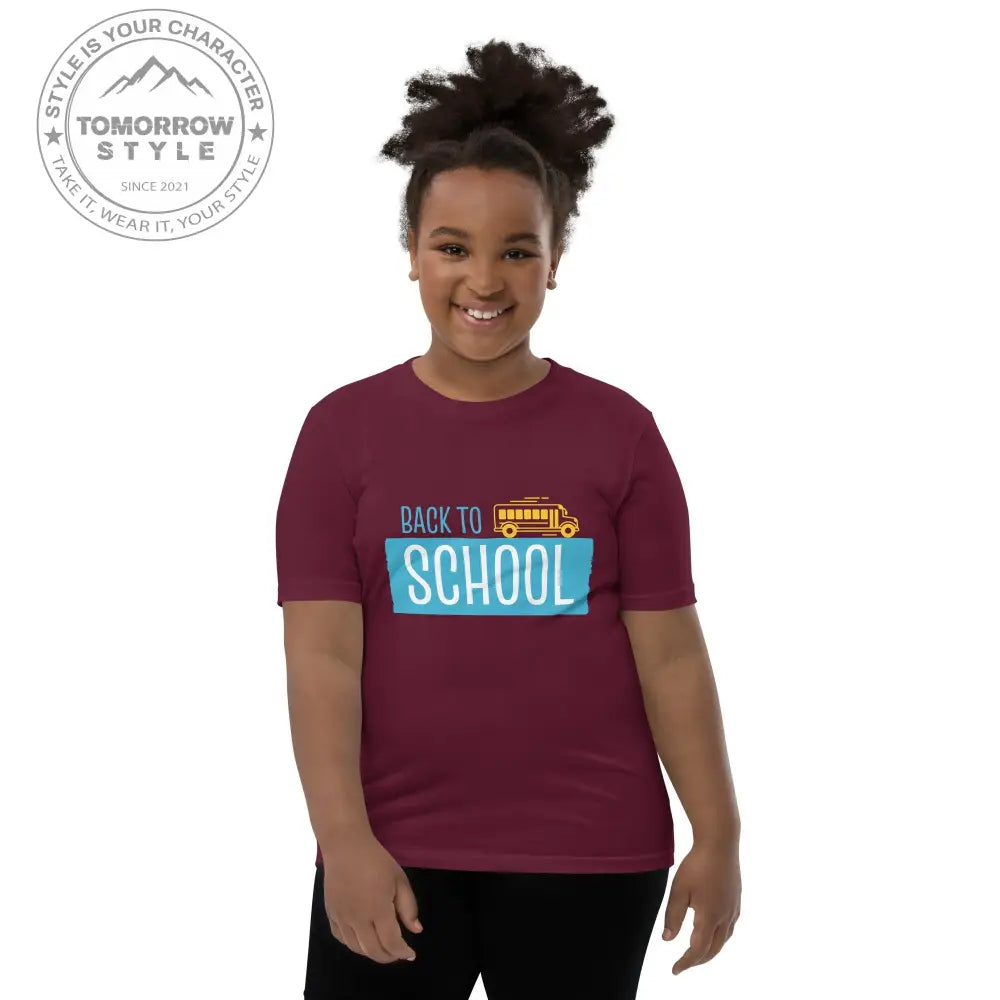 Back to School - Spaß auf allen Kurzarm - Trails!“ Mädchen T-Shirt mit coolem Motiv - Tomorrow Style