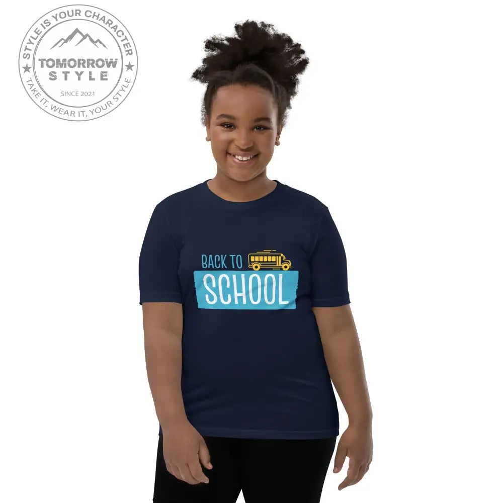 Back to School - Spaß auf allen Kurzarm - Trails!“ Mädchen T-Shirt mit coolem Motiv - Tomorrow Style